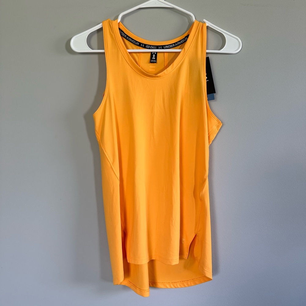 Women’s Under Armour ISO-Chill Run Laser Performance Tank in Orange Size XS